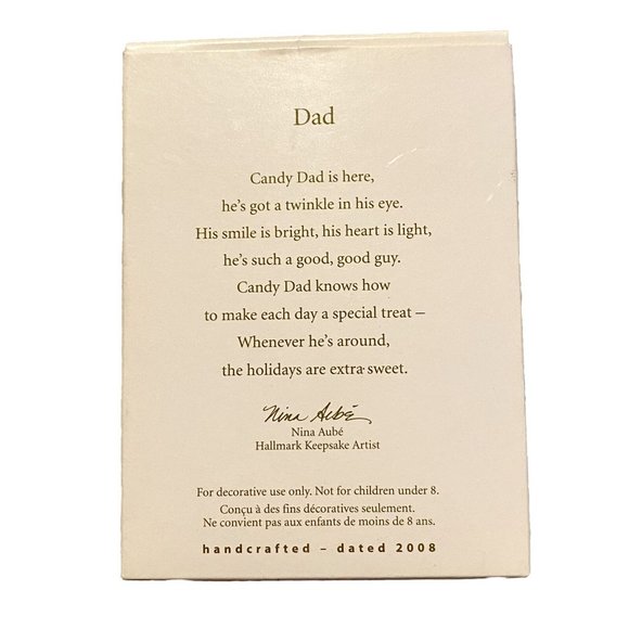 Hallmark Keepsake Ornaments 2008 Bundle Candy Mom And Candy Dad With Boxes - Picture 3 of 7